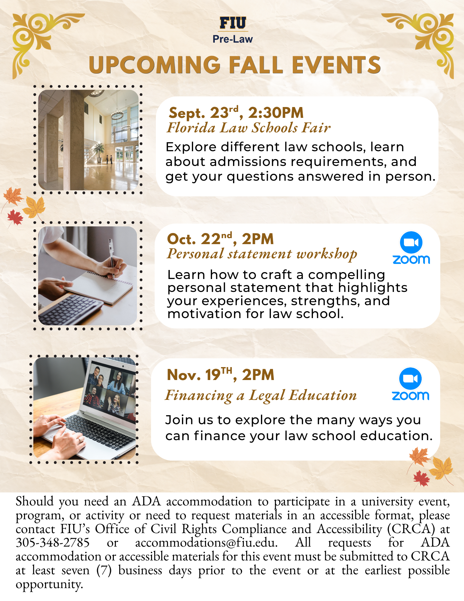 Fall events 2026